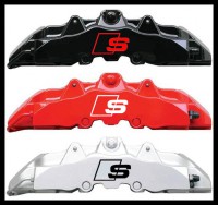 8 Stück S Logo Audi S-Line Bremssattel Spiegel Fenster Aufkleber 8cm->4cm