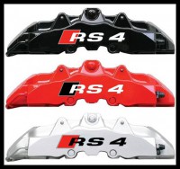 8 Stück RS4 Audi S Line RS Bremssattel Aufkleber Sticker von 3cm bis 8cm A1 A2 A3 A4 A5 A6 A7 A8 R8 S4 RS4 S3 RS3 S5 S8 S6 RS6 Q7 Q5 Q3